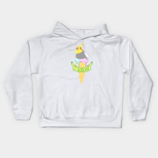 I scream - ice cream cockatiel Kids Hoodie